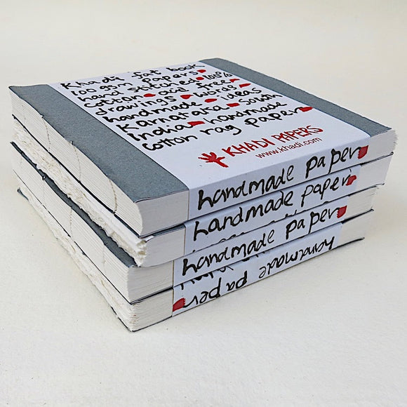 Khadi Handmade Cotton Paper Fat Book FB1W 21 x 21 cm 100 gsm