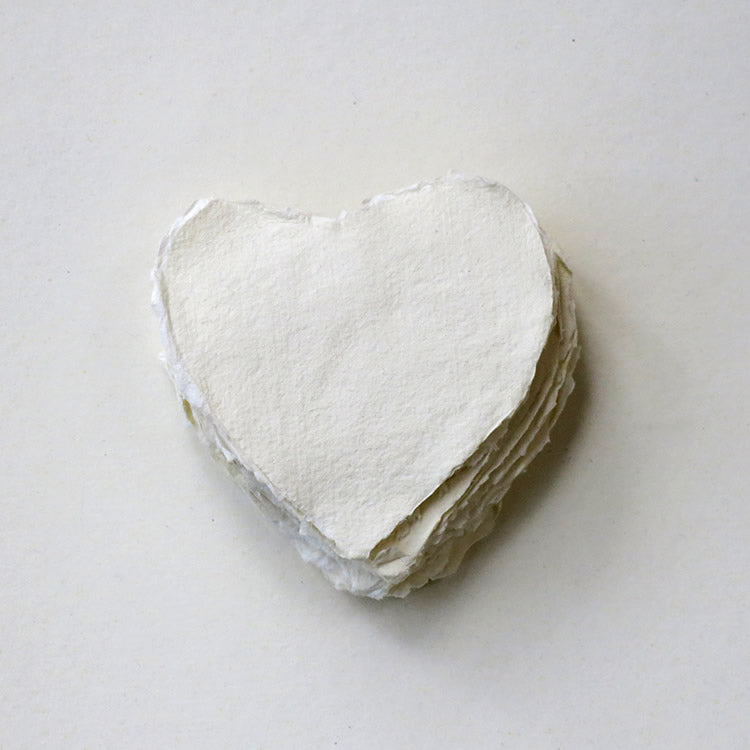Khadi Handmade Cotton Paper 210gsm Heart Paper 7 x 7cm