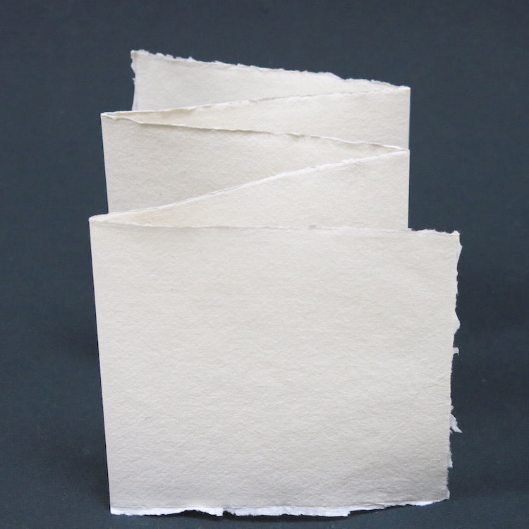 Khadi Handmade Cotton Paper Square Zig Zag Book 15 x 15 cm