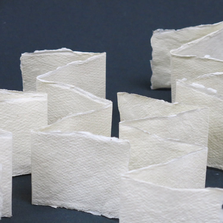 Khadi Handmade Cotton Paper Square Zig Zag Book 7 x 7 cm