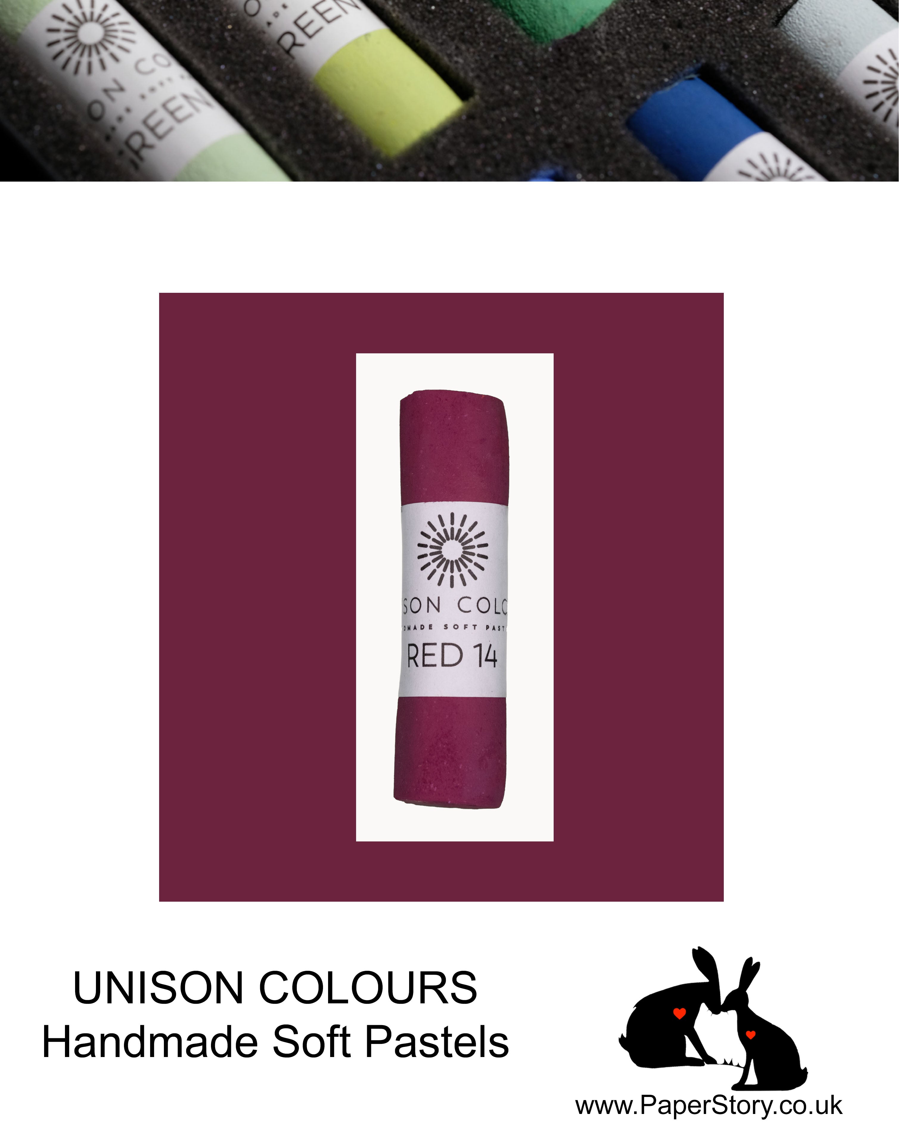 Unison Colour Handmade Soft Pastels Red 14 - Size Regular