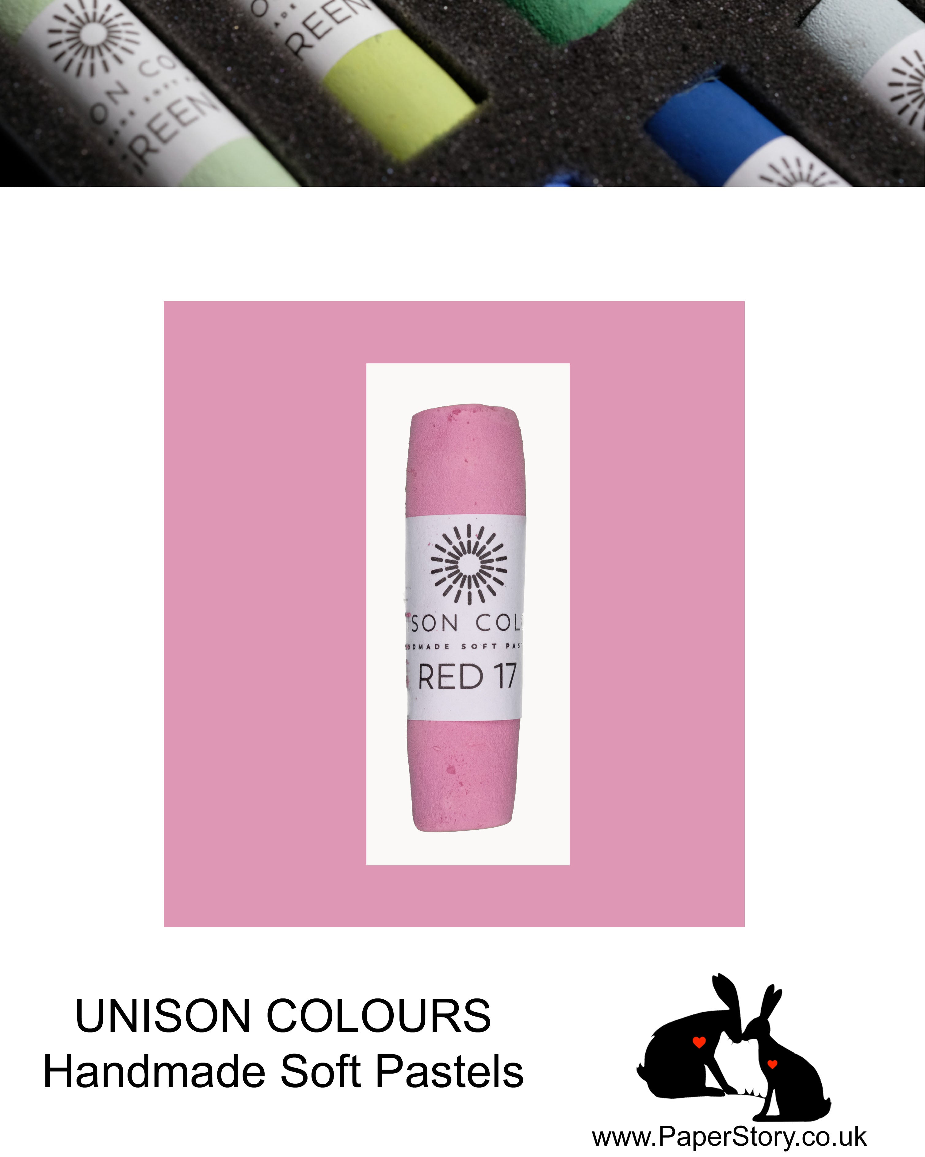 Unison Colour Handmade Soft Pastels Red 17 - Size Regular