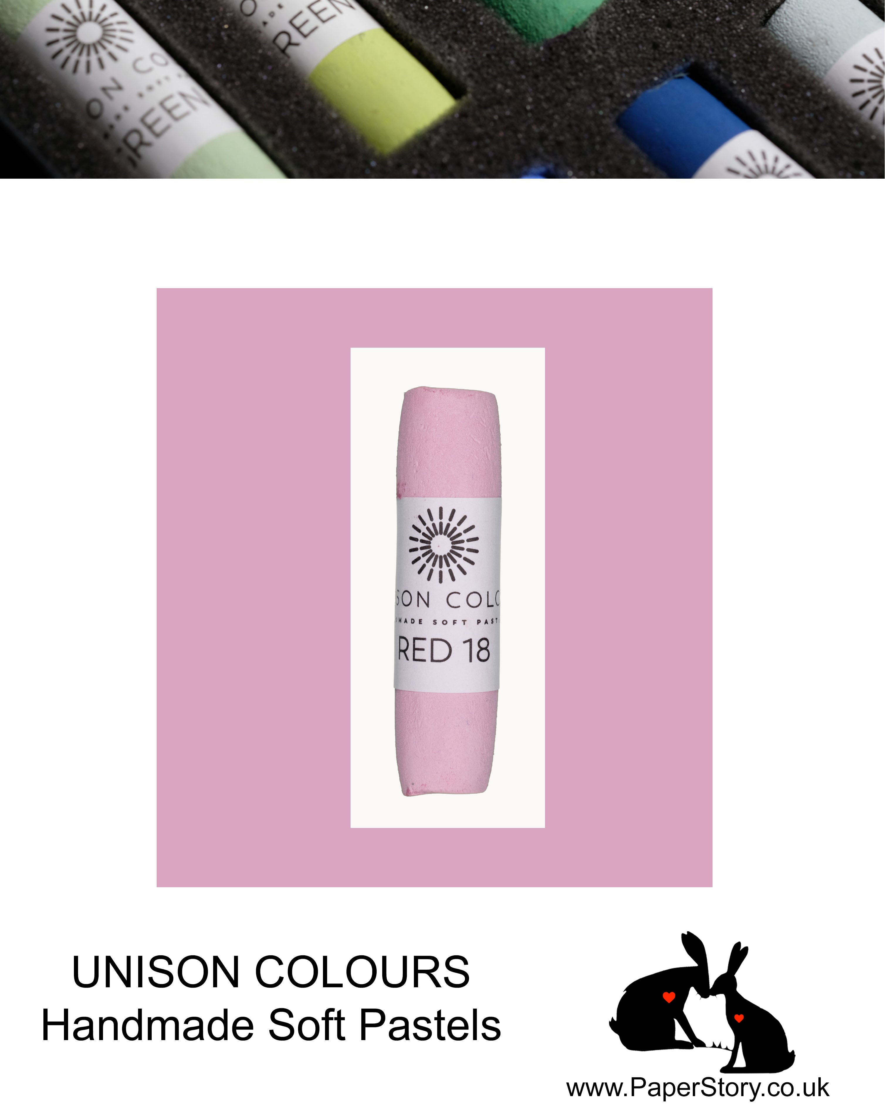 Unison Colour Handmade Soft Pastels Red 18 - Size Regular