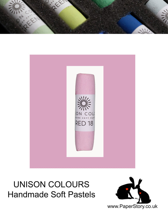 Unison Colour Handmade Soft Pastels Red 18 - Size Regular