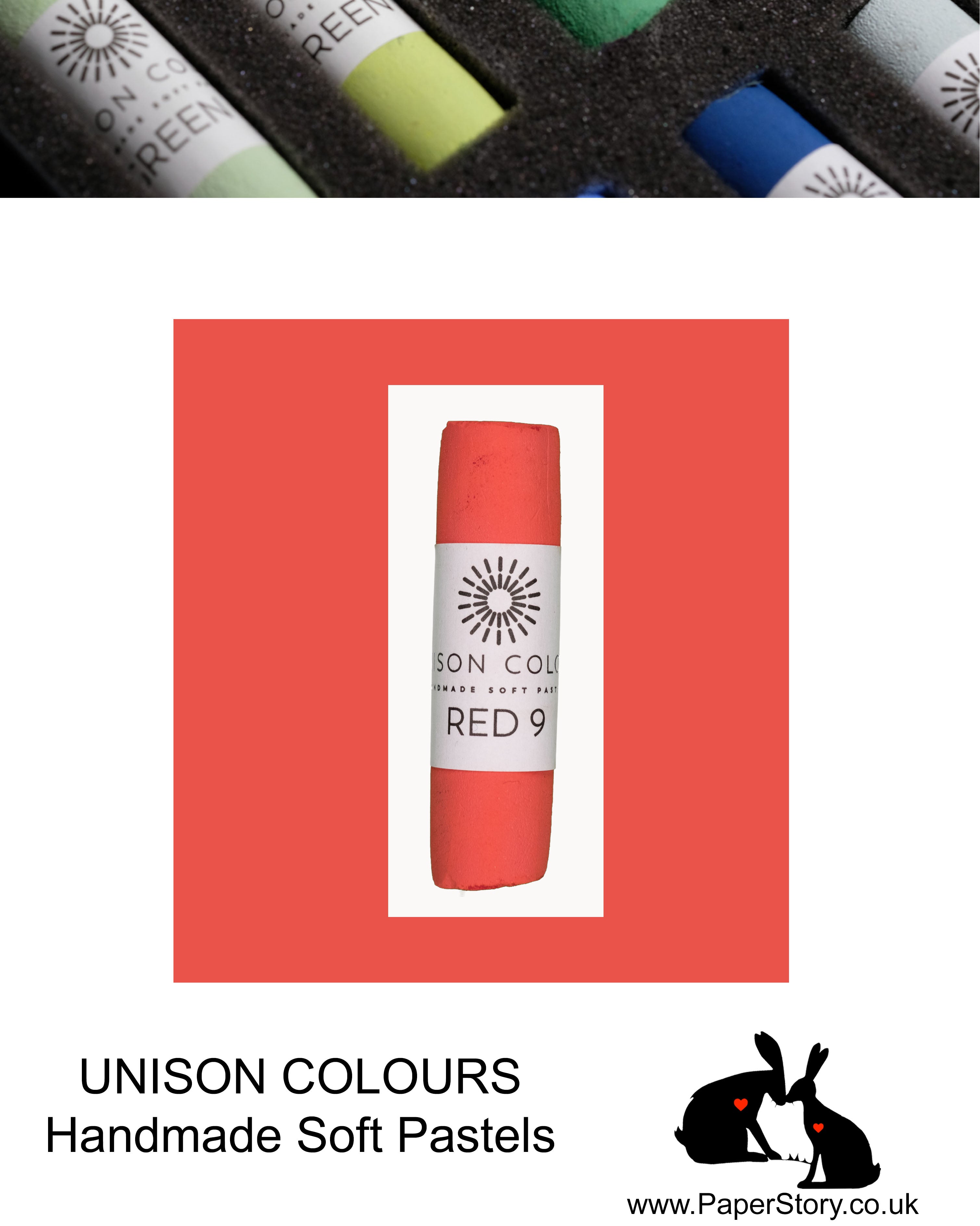 Unison Colour Handmade Soft Pastels Red 9 - Size Regular