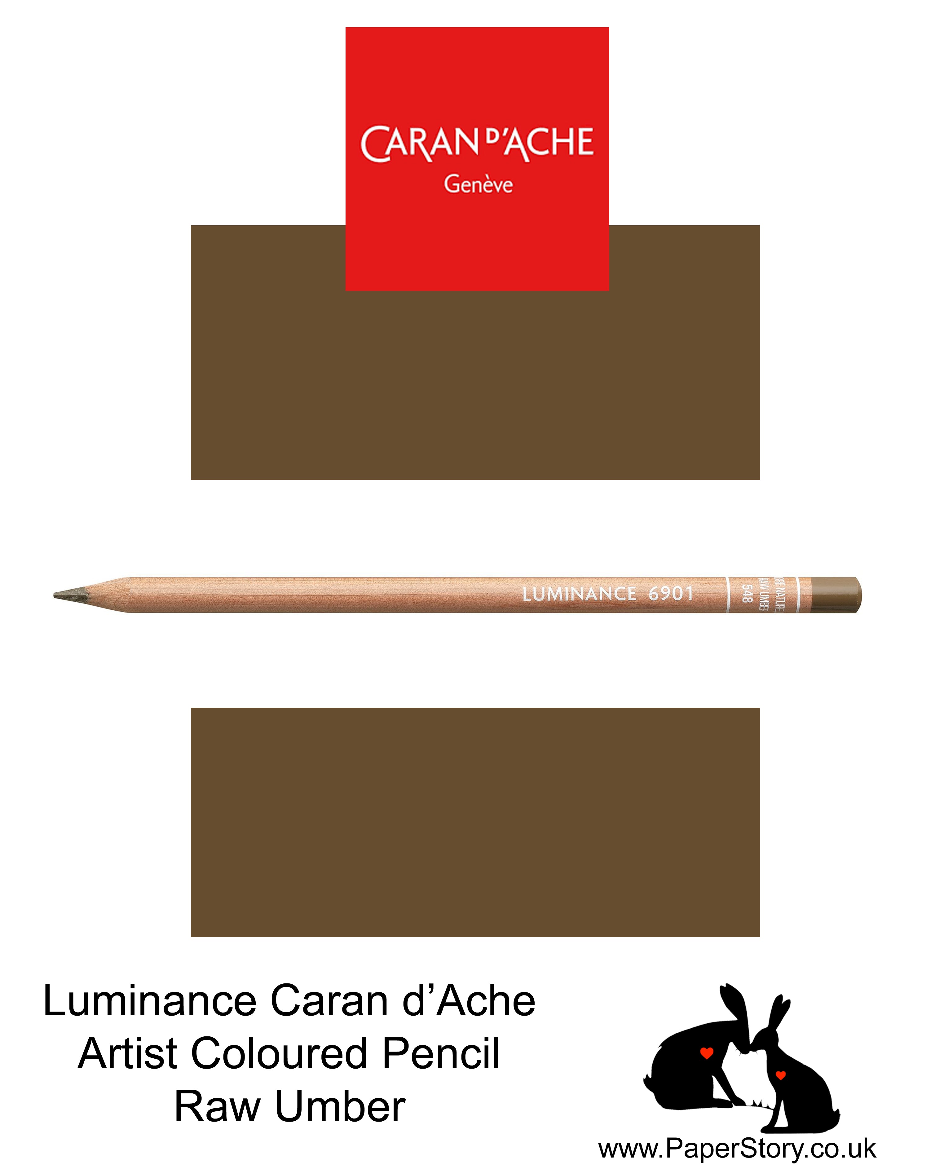 Caran d'Ache Luminance individual Artist Colour Pencils 6901 Raw Umber 548