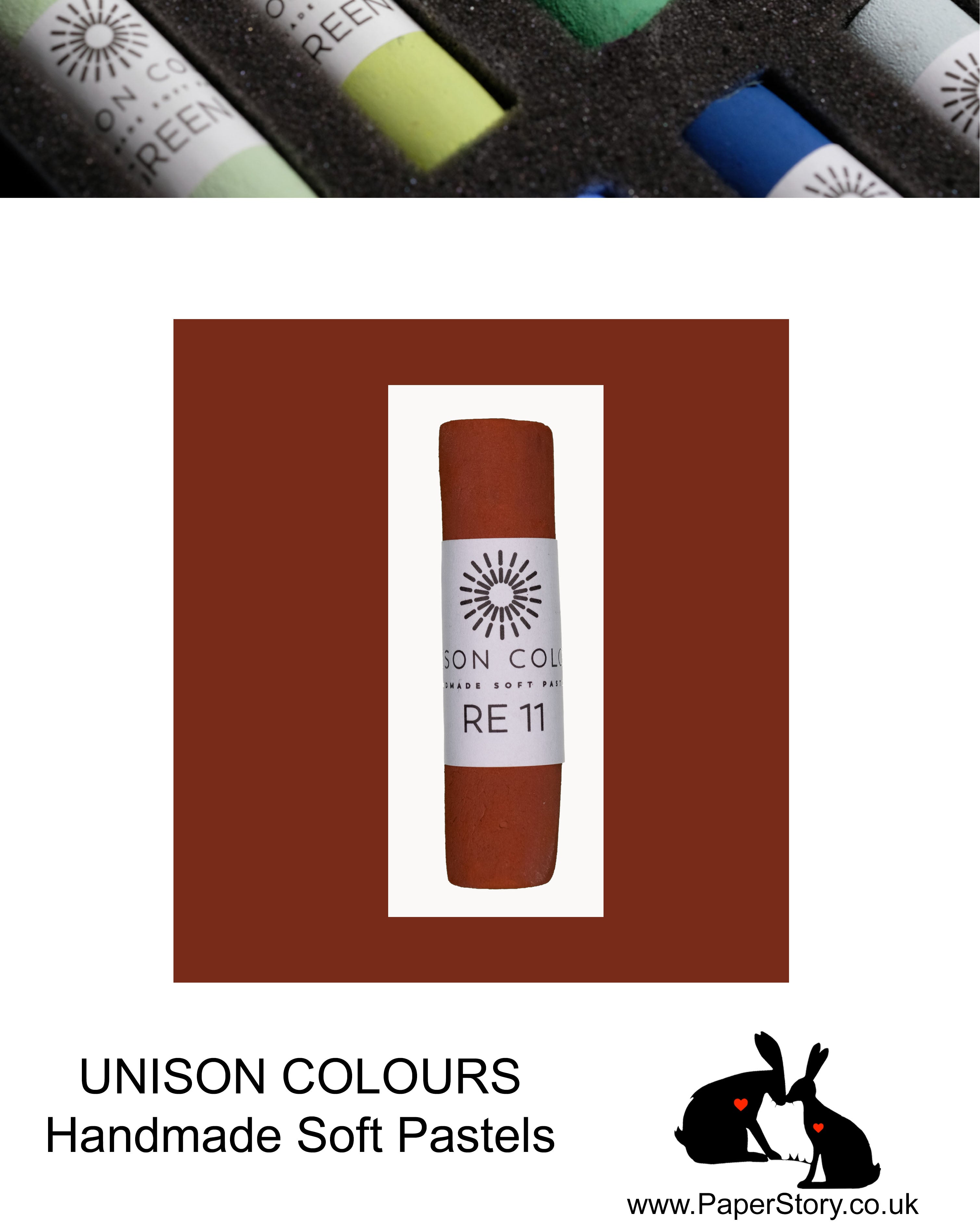 Unison Colour Handmade Soft Pastels Red Earth 11 - Size Regular