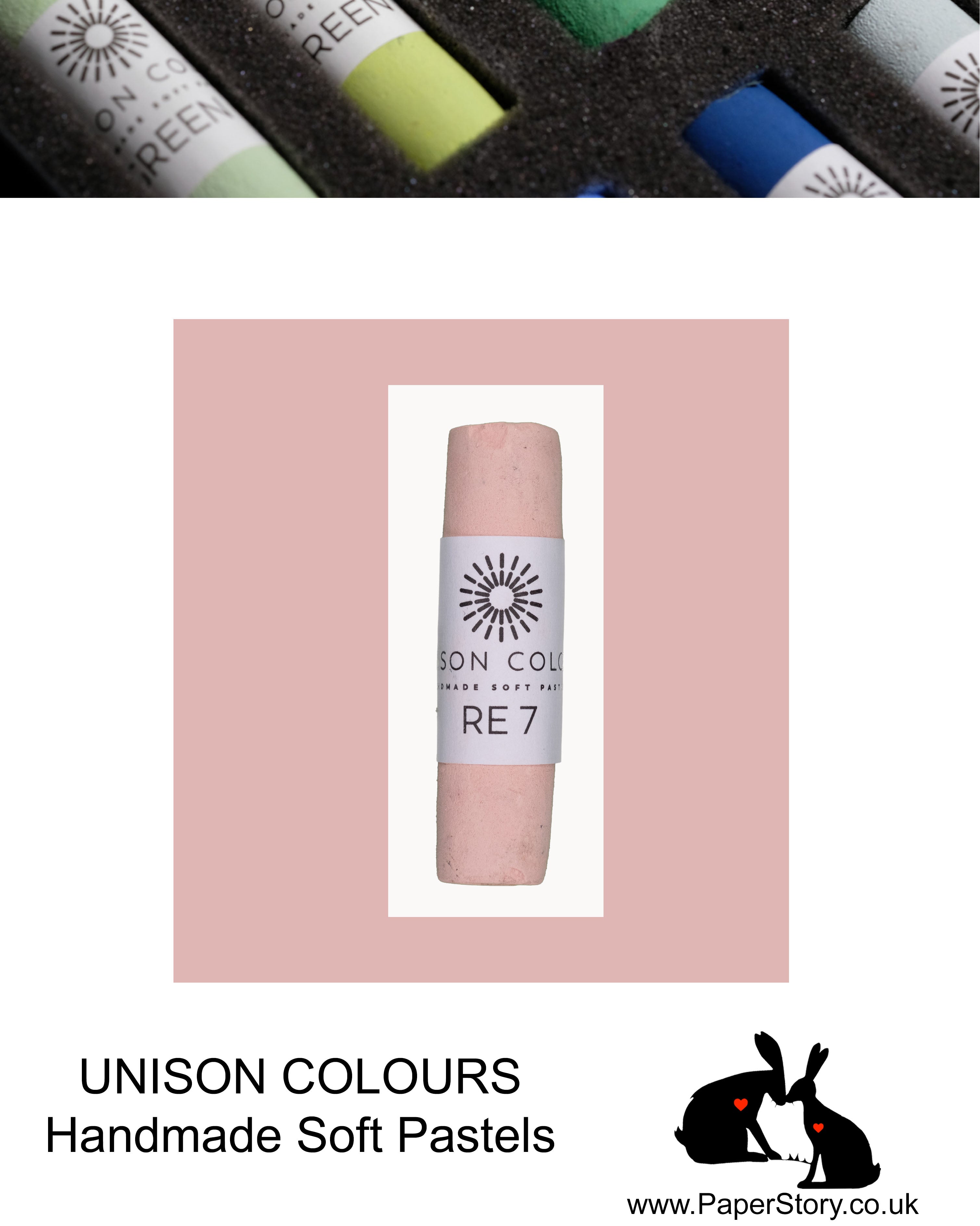 Unison Colour Handmade Soft Pastels Red Earth 7 - Size Regular