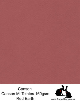 Canson Mi Teintes acid free, Red Earth, hammered texture honeycomb surface paper 160 gsm. This is a popular and classic paper for all artists especially well respected for Pastel  and Papercutting made famous by Paper Panda. This paper has a honeycombed finish one side and fine grain the other. An authentic art paper, acid free with a  very high 50% cotton content. Canson Mi-Teintes complies with the ISO 9706 standard on permanence, a guarantee of excellent conservation  