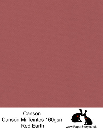Canson Mi Teintes acid free, Red Earth, hammered texture honeycomb surface paper 160 gsm. This is a popular and classic paper for all artists especially well respected for Pastel  and Papercutting made famous by Paper Panda. This paper has a honeycombed finish one side and fine grain the other. An authentic art paper, acid free with a  very high 50% cotton content. Canson Mi-Teintes complies with the ISO 9706 standard on permanence, a guarantee of excellent conservation  