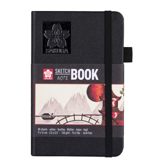 Sakura : Sketchbook Black Cover 9X14 cm, 140g . 80 sheets