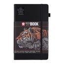 NEW Sakura : Sketchbook Black Cover 13X21 cm, 140g . 80 sheets Black sheets