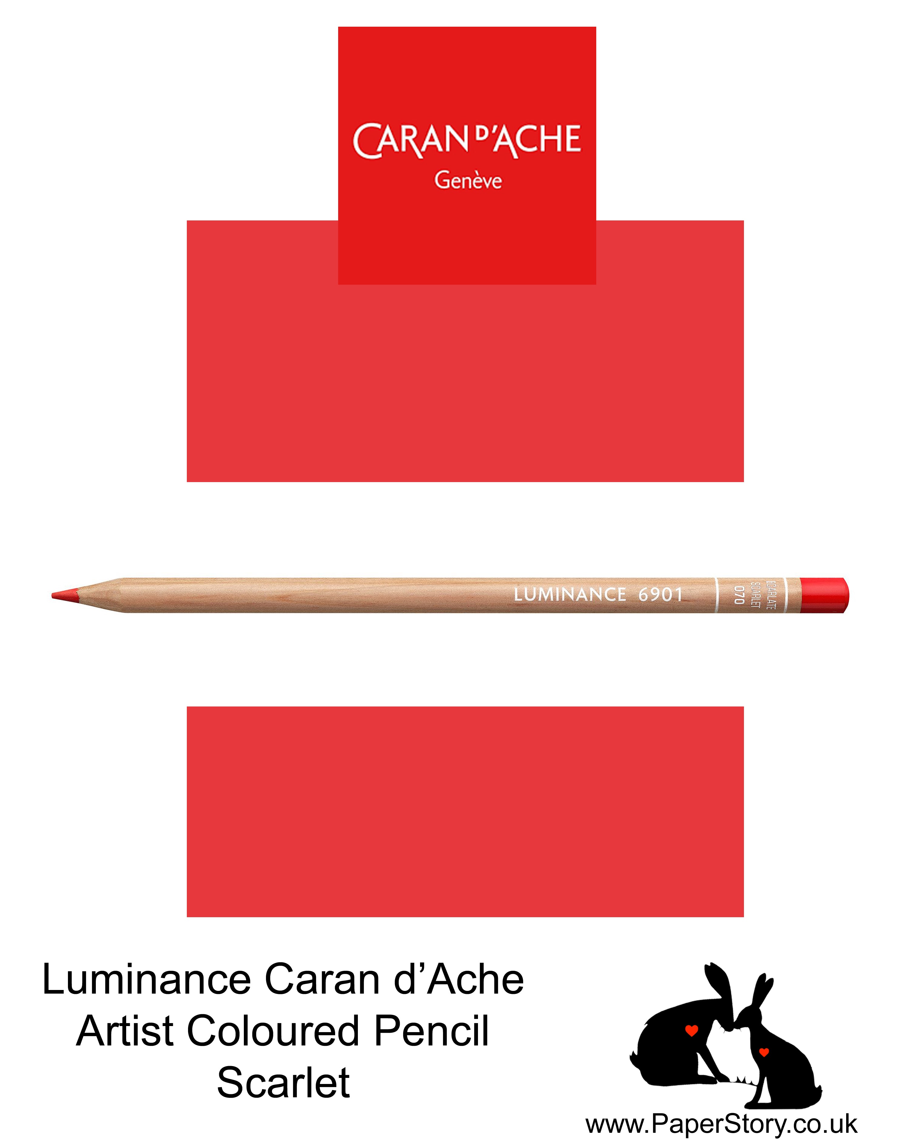 Caran d'Ache Luminance individual Artist Colour Pencils 6901 Scarlet 070