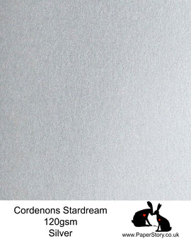 A4 Stardream 120gsm paper for Papercutting, craft, flower making  and wedding stationery. Silver, is a staple colour in most of our papercutting layered kits. Stardream is a luxury Italian paper from Italy, it is a double sided quality Pearlescent paper with a matching colour core. FSC Certified, acid free, archival and PH Neutral