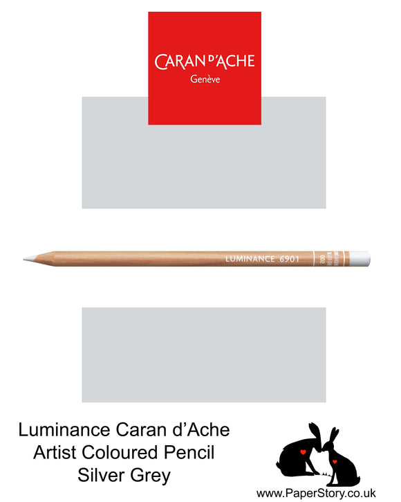 Caran d'Ache Luminance individual Artist Colour Pencils 6901 002 Silver Grey