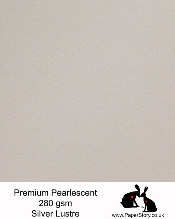 Curious Metallics Premium Pearlescent card 280 gsm Silver lustre