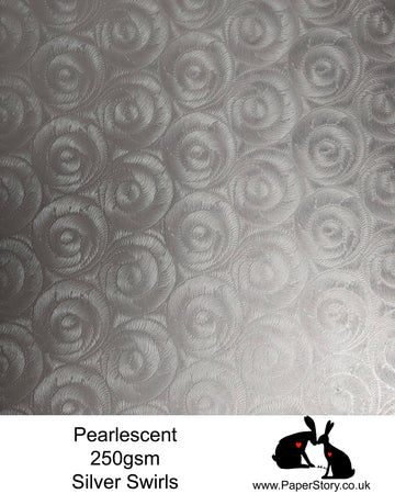 Metallic Swirls 250 gsm card A4 x 10 sheets 