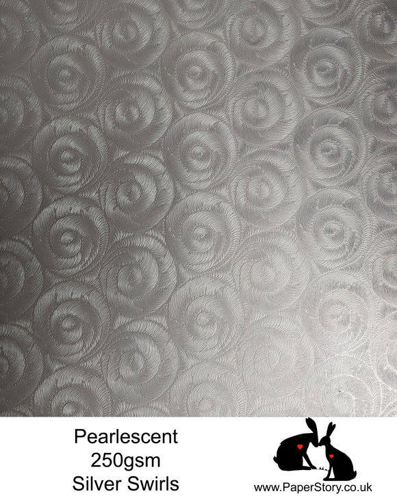 Metallic Swirls 250 gsm card A4 x 10 sheets 