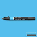 Winsor & Newton Promarker alcohol pen, perfect for fine artists and illustrators. New design pens with a double end, each pen has a fine bullet point and a broad chisel nib, which allows you to easily switch between shading larger areas and precision detailing. Superb alcohol-based streak-free coverage so you can achieve flawless, print-like results.  sky blue