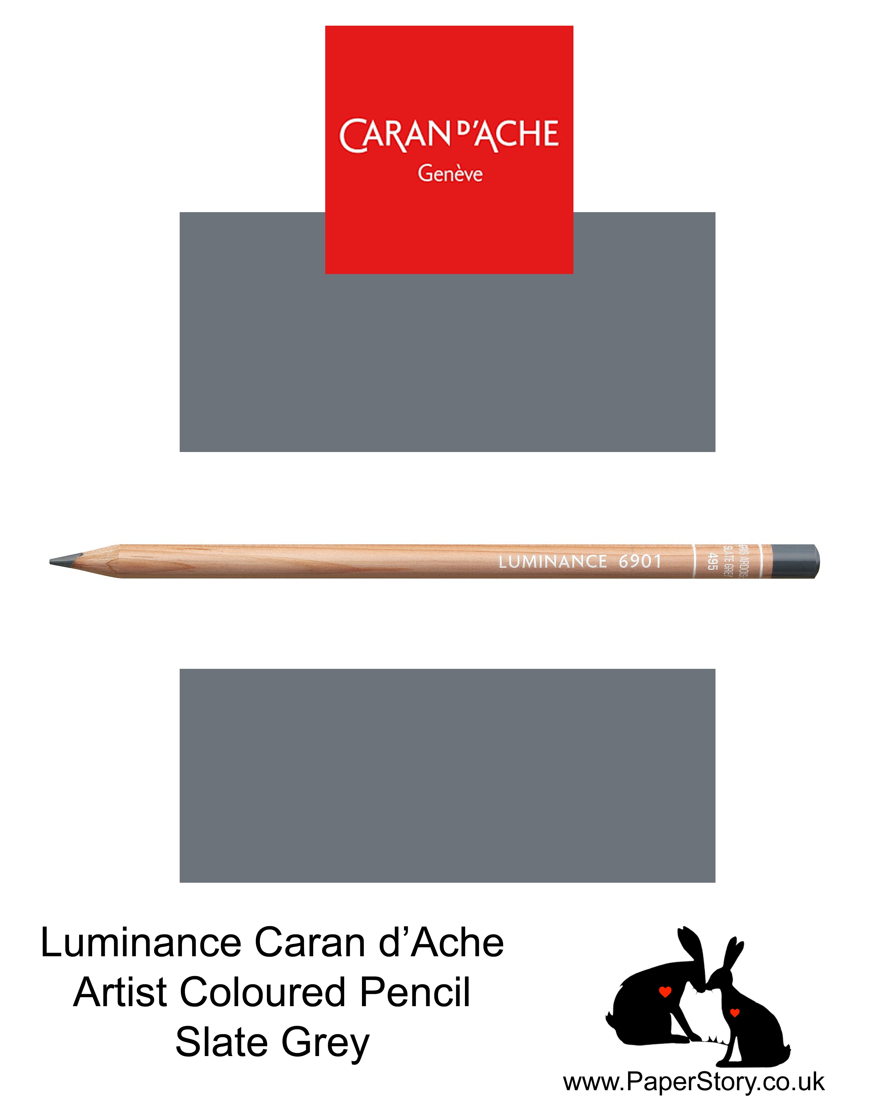 Caran d'Ache Luminance individual Artist Colour Pencils 6901 Slate Grey 495