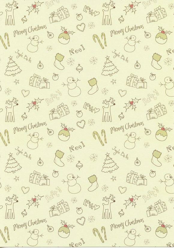 A4 Smooth card 280 gsm : Christmas doodle