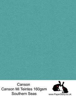 Canson Mi Teintes acid free, Southern seas turquoise, hammered texture honeycomb surface paper 160 gsm. This is a popular and classic paper for all artists especially well respected for Pastel  and Papercutting made famous by Paper Panda. This paper has a honeycombed finish one side and fine grain the other. An authentic art paper, acid free with a  very high 50% cotton content. Canson Mi-Teintes complies with the ISO 9706 standard on permanence, a guarantee of excellent conservation  