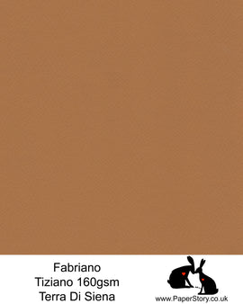 High quality paper from Italy, Terra Di Siena, beautiful warm brown with a hint of earthy red. Tiziano is 160 gsm, Tiziano has a high cotton content, a textured naturally sized surface. This paper is acid free to guarantee long permanence in time, pH neutral. It has highly lightfast colours, an excellent surface making and sizing which make this paper particularly suitable for papercutting