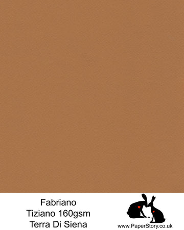 High quality paper from Italy, Terra Di Siena, beautiful warm brown with a hint of earthy red. Tiziano is 160 gsm, Tiziano has a high cotton content, a textured naturally sized surface. This paper is acid free to guarantee long permanence in time, pH neutral. It has highly lightfast colours, an excellent surface making and sizing which make this paper particularly suitable for papercutting