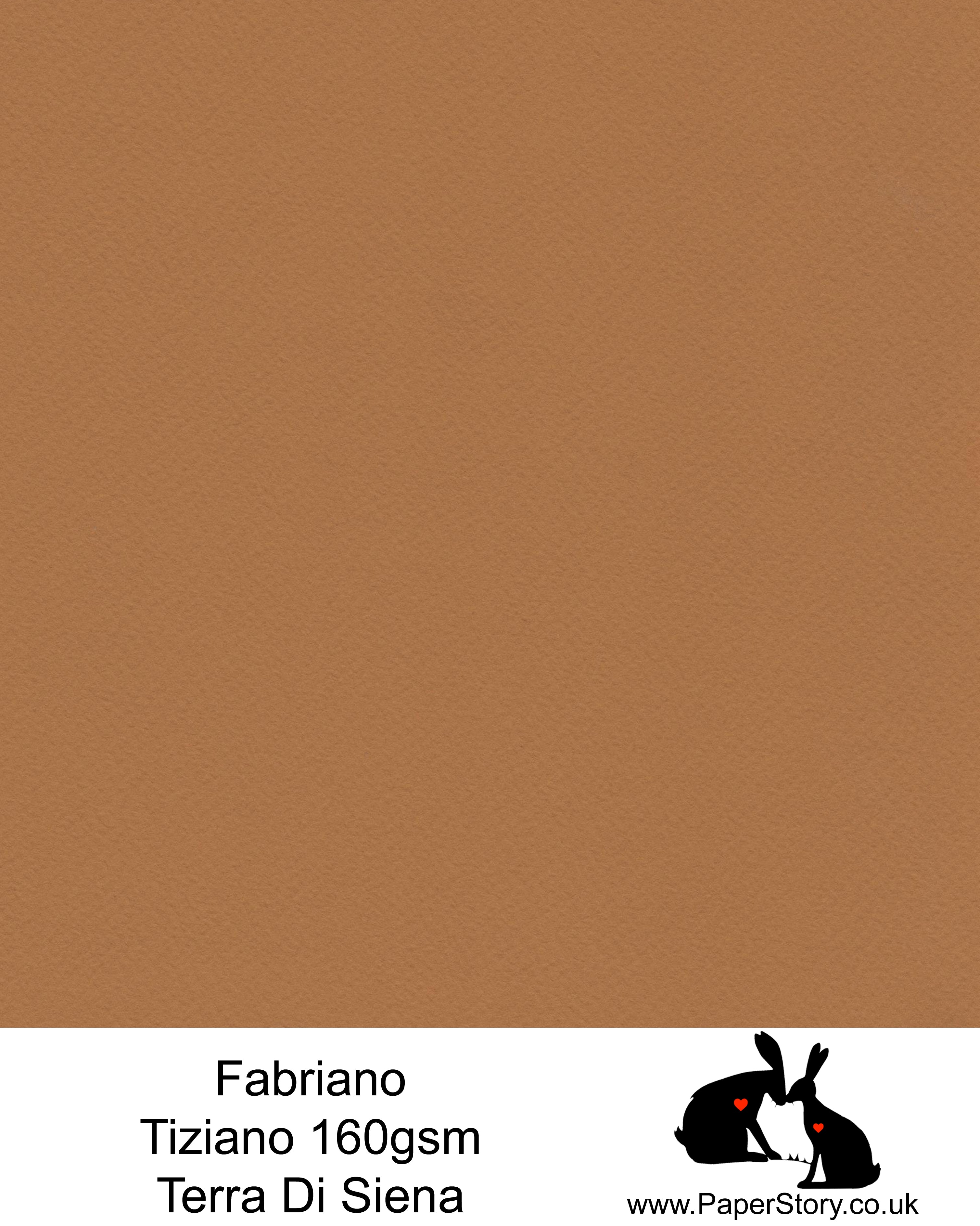 High quality paper from Italy, Terra Di Siena, beautiful warm brown with a hint of earthy red. Tiziano is 160 gsm, Tiziano has a high cotton content, a textured naturally sized surface. This paper is acid free to guarantee long permanence in time, pH neutral. It has highly lightfast colours, an excellent surface making and sizing which make this paper particularly suitable for papercutting