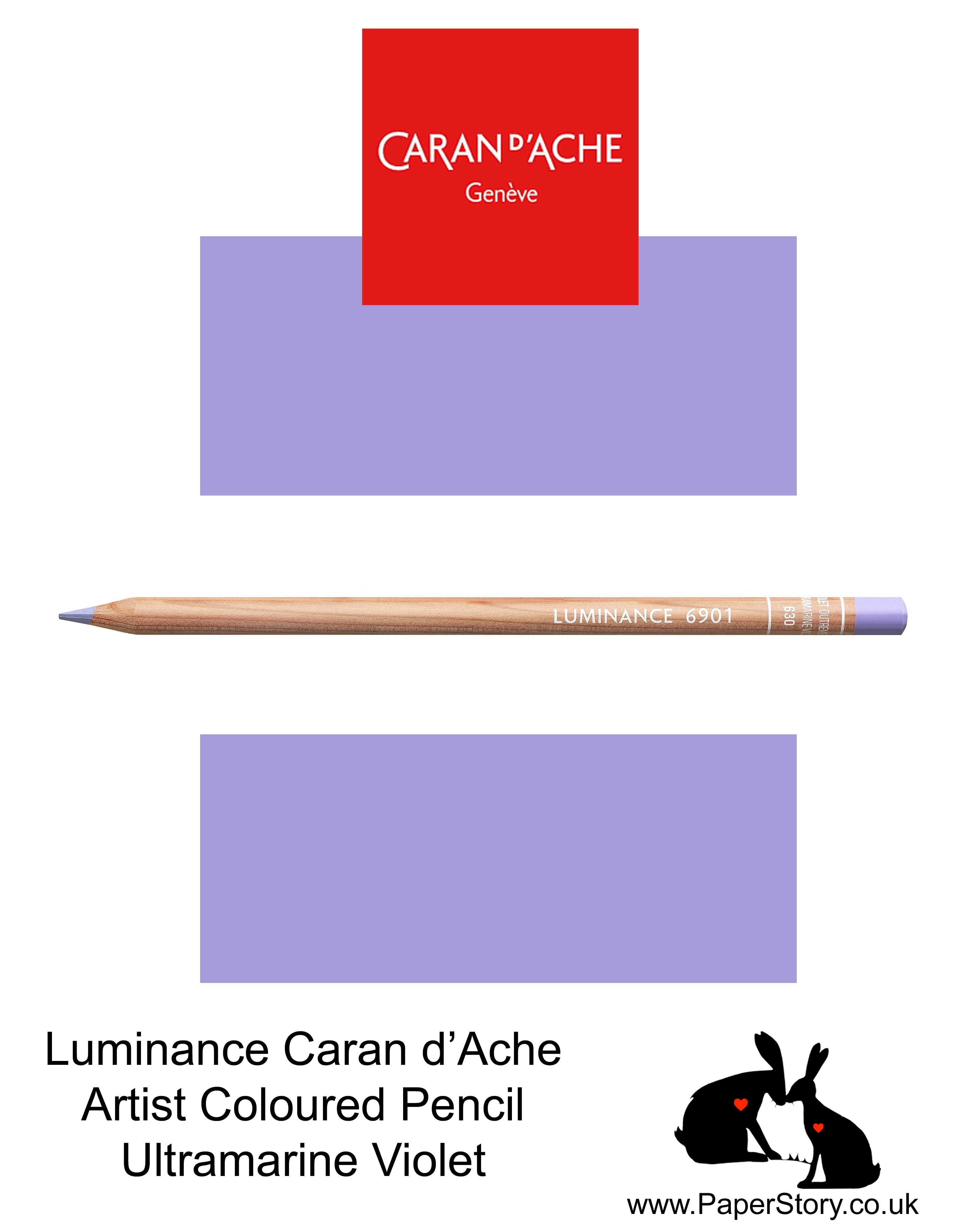 Caran d'Ache Luminance individual Artist Colour Pencils 6901 Ultramarine Violet 630