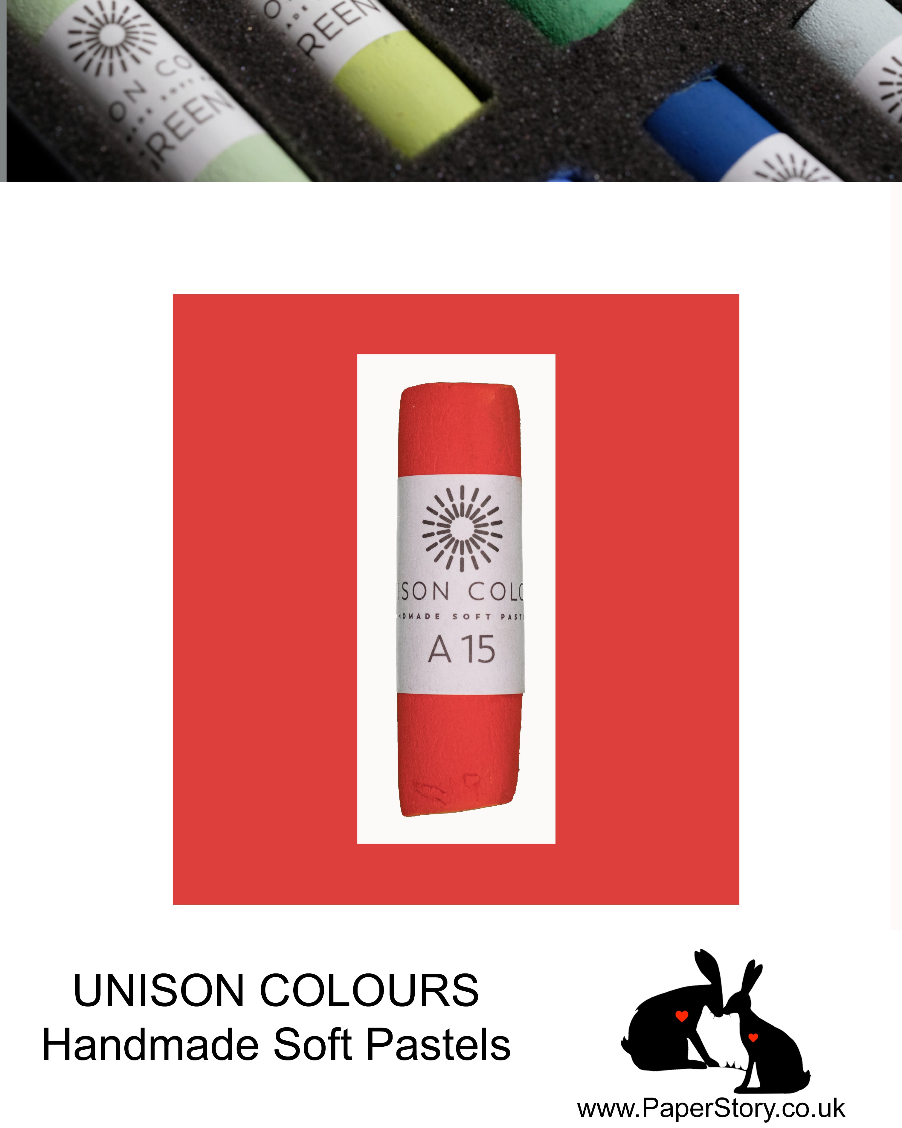 Unison Colour Handmade Soft Pastels Additional 15 Red - Size Regular