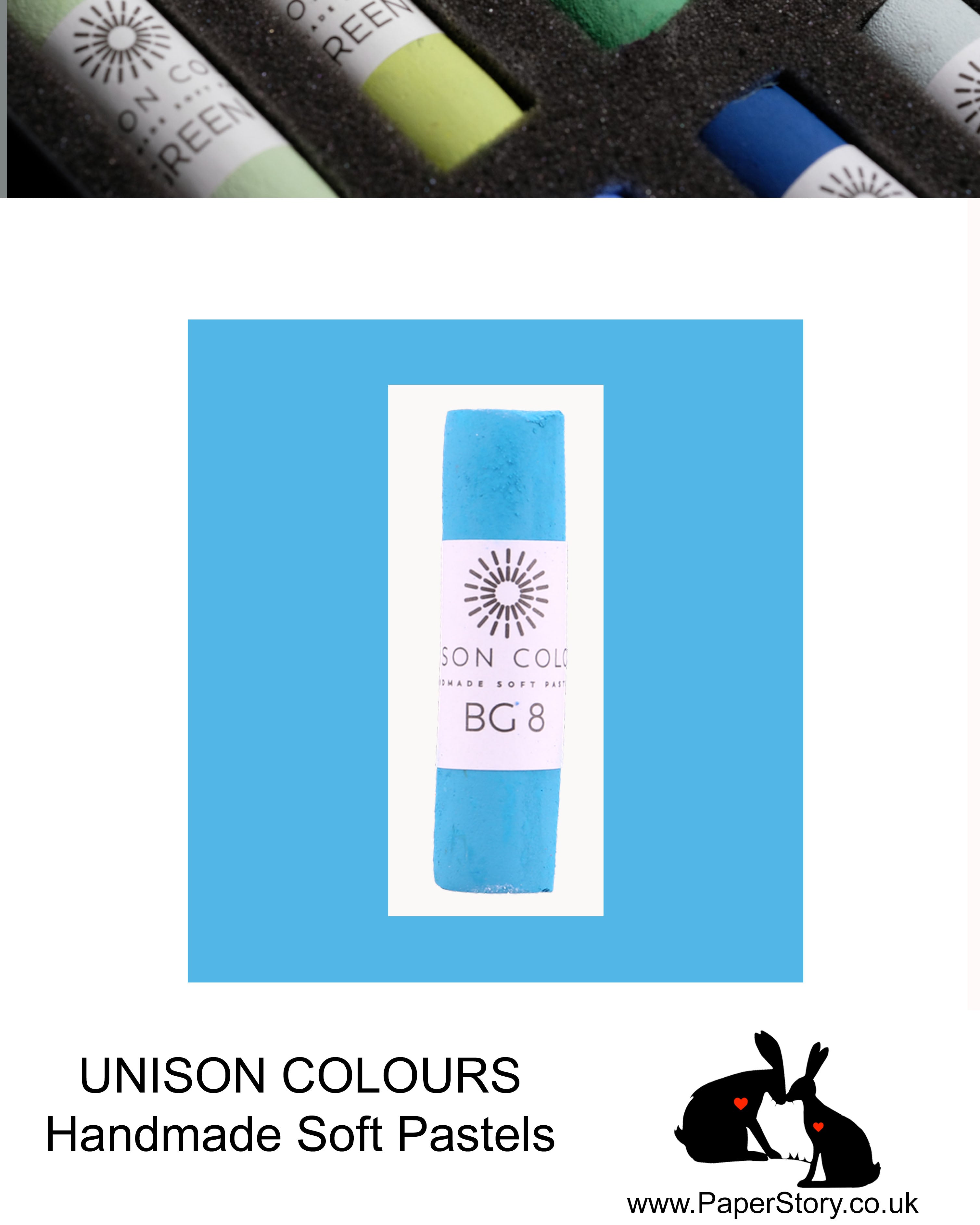 Unison Colour Handmade Soft Pastels Blue Green 08 - Size Regular