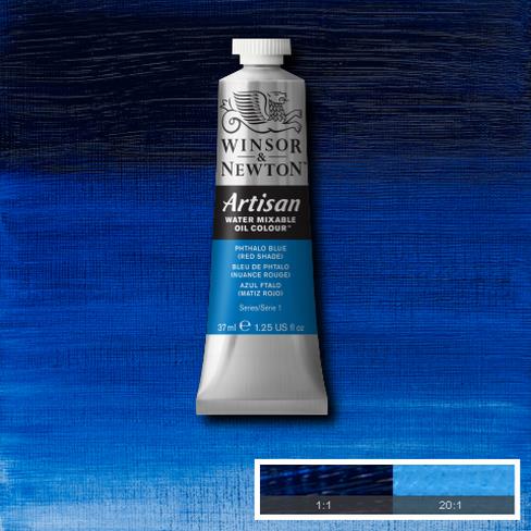 Winsor & Newton Artisan Oil : Water Mixable Oil paint 37 ml : Phthalo Blue  ( Red shade )