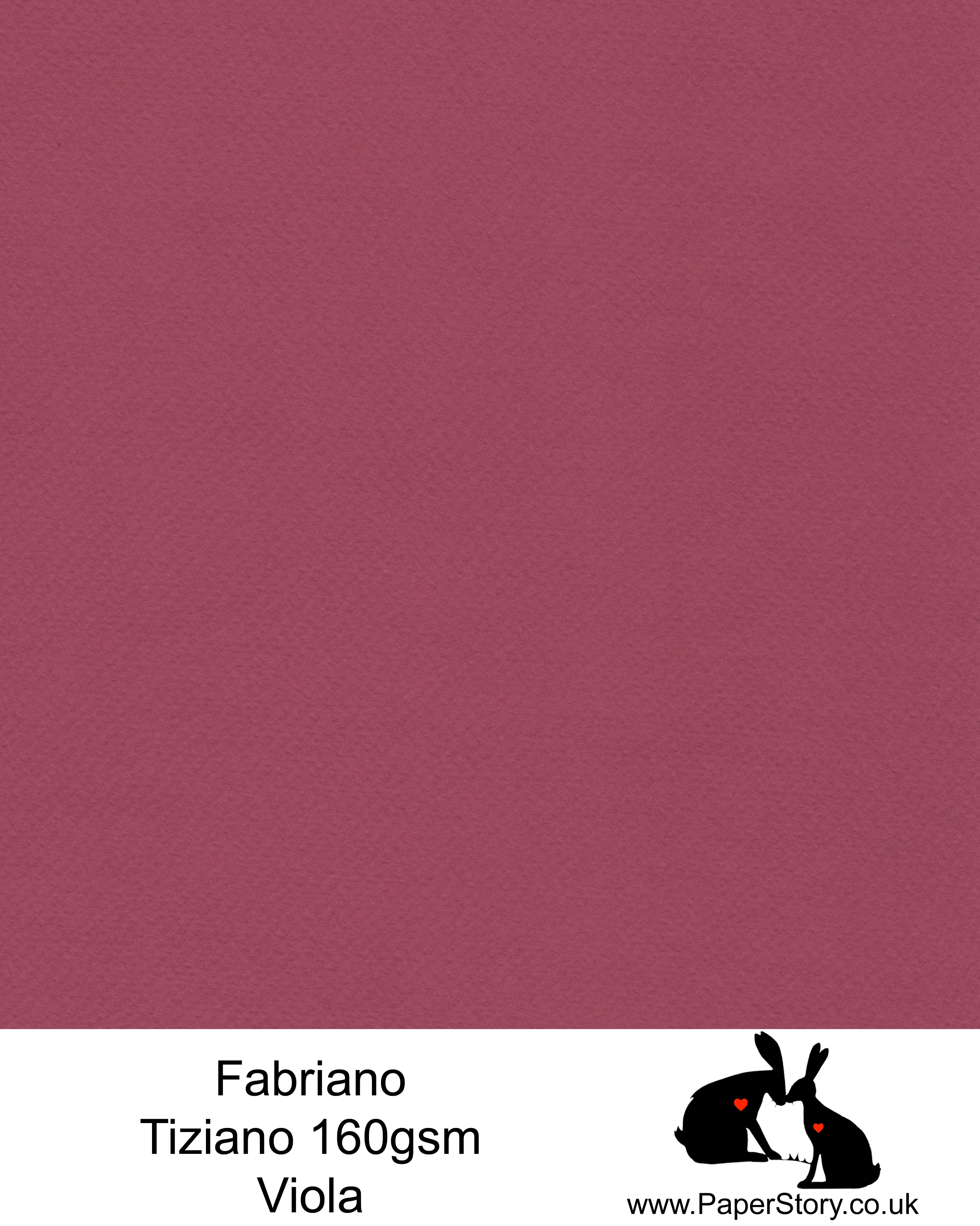 High quality paper from Italy, Viola purple pink this is a stunning colour. Tiziano is 160 gsm, Tiziano has a high cotton content, a textured naturally sized surface. This paper is acid free to guarantee long permanence in time, pH neutral. It has highly lightfast colours, an excellent surface making and sizing which make this paper particularly suitable for papercutting, pastels, pencil, graphite, charcoal, tempera, air brush and watercolour techniques. Tiziano can be used for all printing techniques.