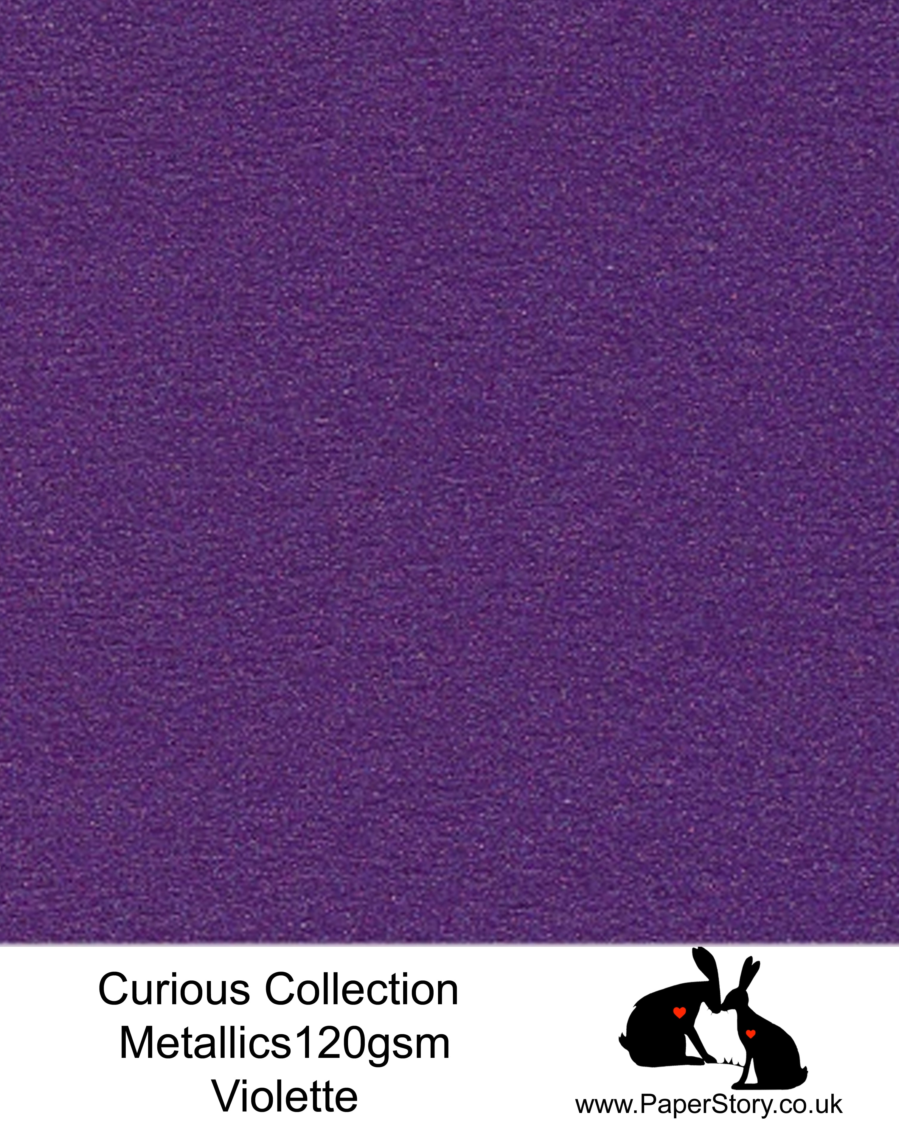 Curious Collection Curious Metallics. Stunning purple limited availability as this colour is now a rare find. This unique metallic paper is unlike any other metallic shimmer surface, the natural underlying wove surface of Curious Metallics enhances the stunning metallic shimmer,