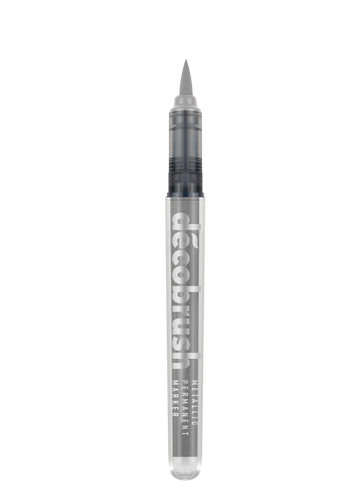 Karin Déco Brush Metallic Marker : Silver
