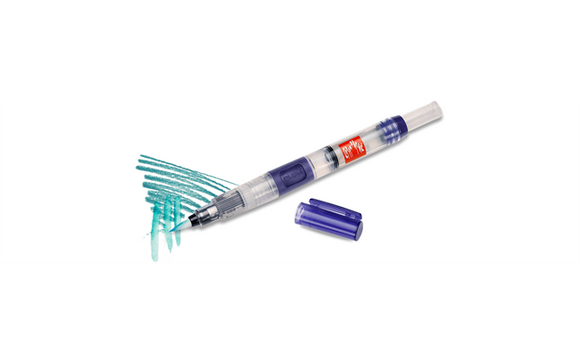 Caran D’Ache Premium quality water reservoir brush. These water reservoir brushes are comfortable to hold and control. Easy fill reservoir push button refill  Medium round brush tip, featuring high quality synthetic hair, these are ideal for use with watercolours, inks, calligraphy