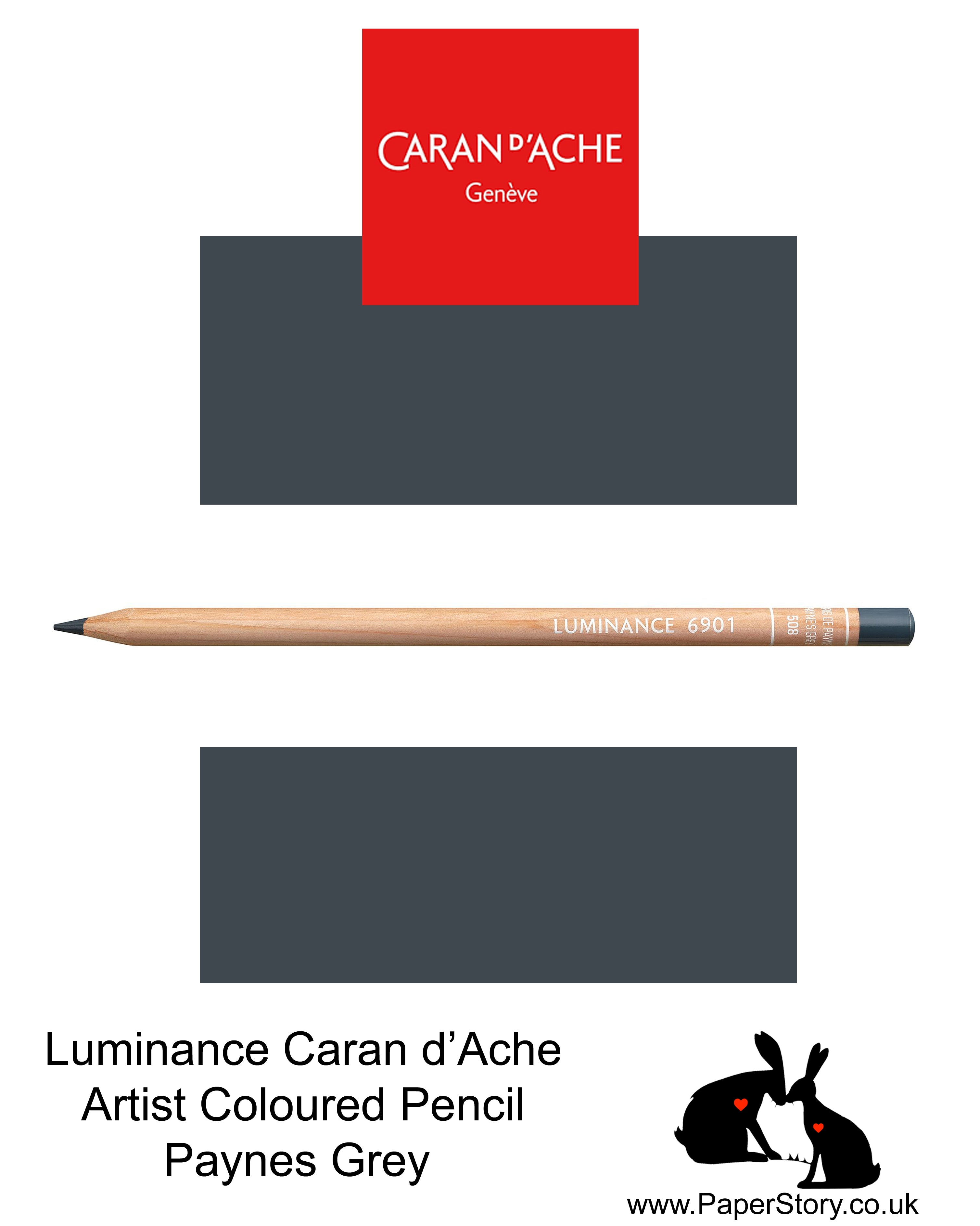 Caran d'Ache Luminance individual Artist Colour Pencils 6901 Paynes Grey 508