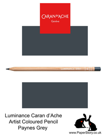Caran d'Ache Luminance individual Artist Colour Pencils 6901 Paynes Grey 508