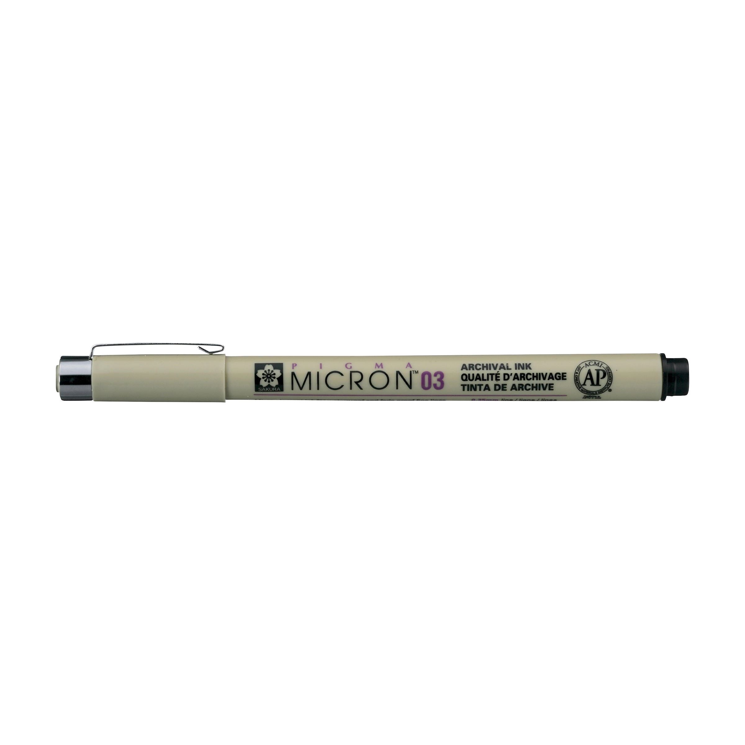Pigma Micron Waterproof fine liner pen Black 03 : 0.35mm