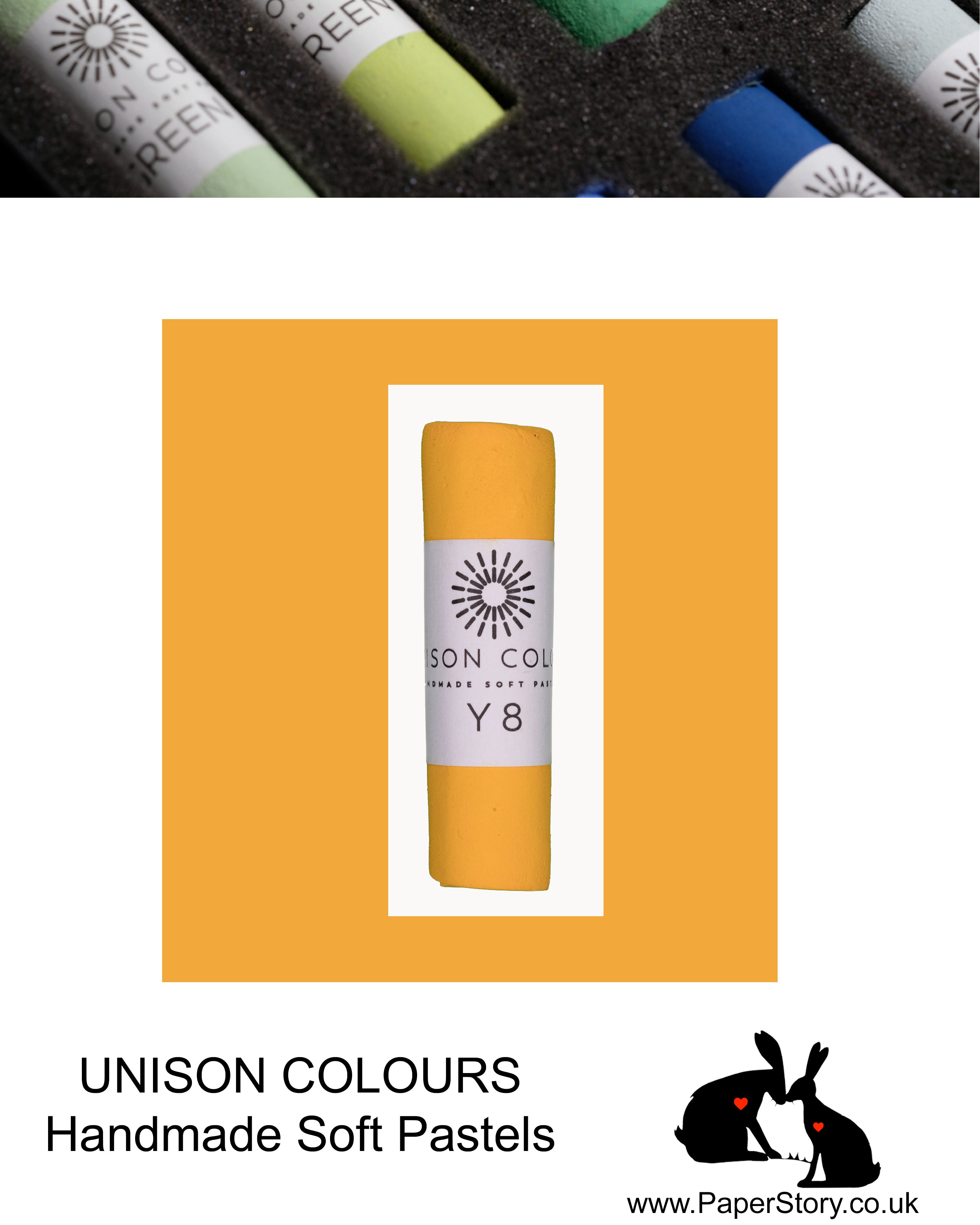 Unison Colour Handmade Soft Pastels Yellow 8 - Size Regular