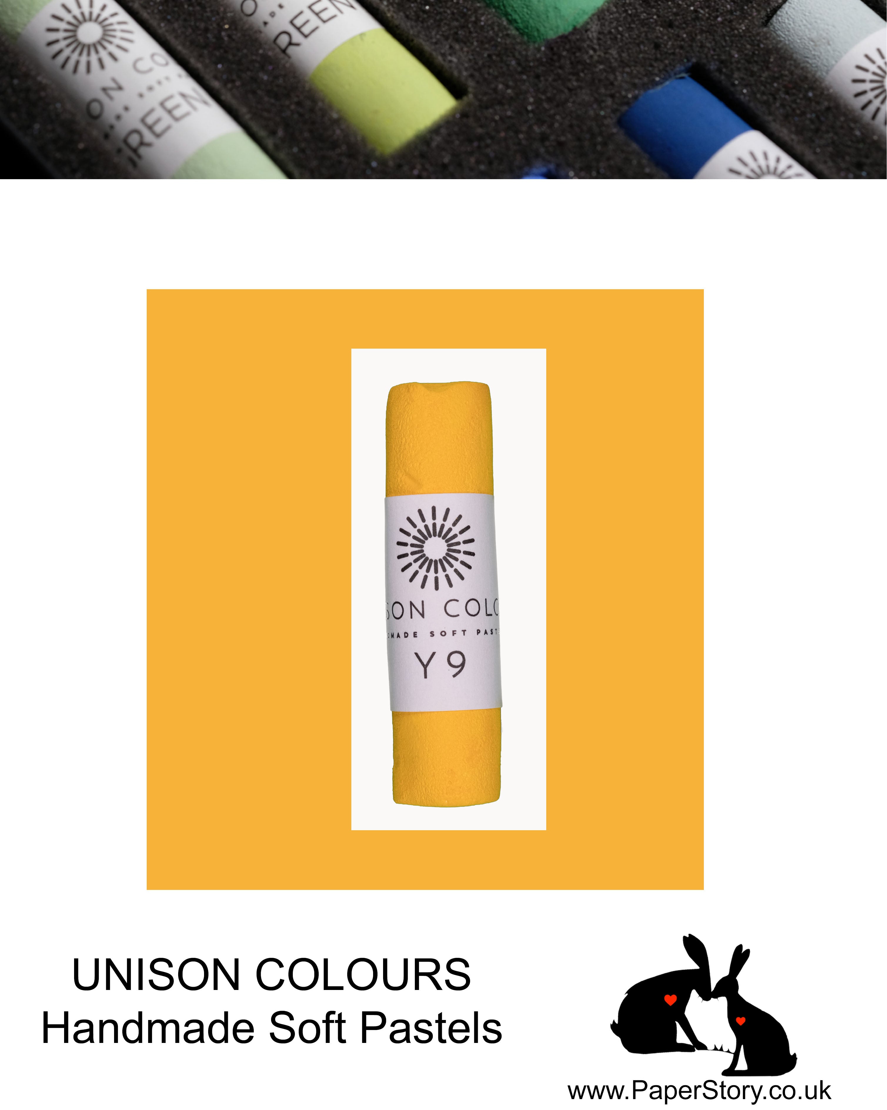 Unison Colour Handmade Soft Pastels Yellow 9 - Size Regular