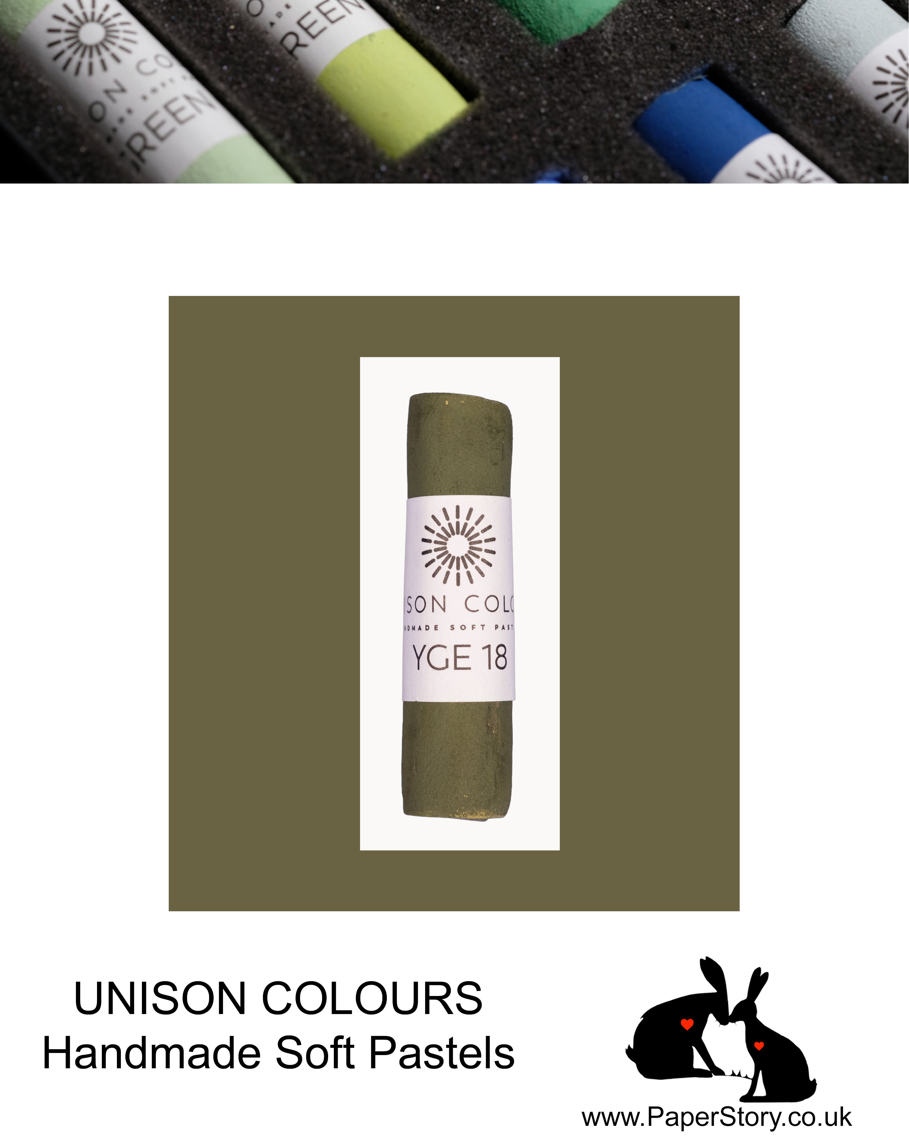 Unison Colour Handmade Soft Pastels Yellow Green Earth 18 - Size Regular